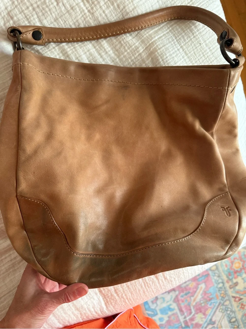 Frye Brown Leather Messenger Bag